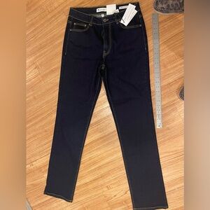 American Tall Jeans for Women Dark Blue 28x35 straight NWT New